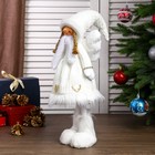 Кукла интерьерная "Ангел-девочка в белом платье с сердечками" 50 см - Фото 4