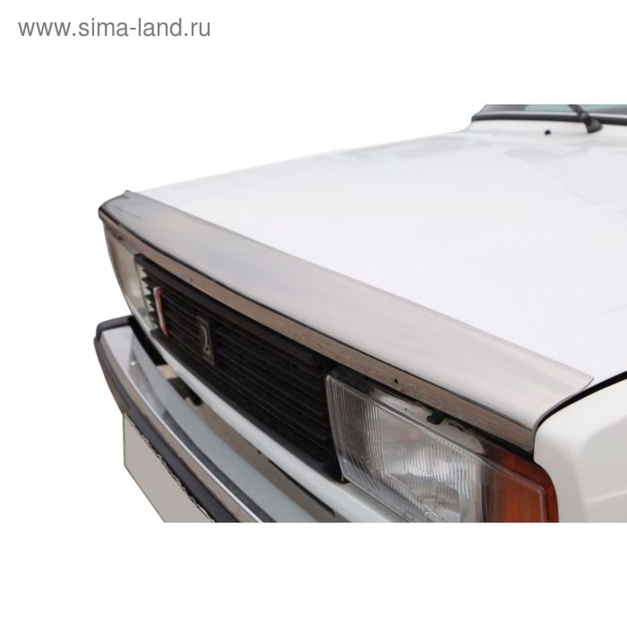 Дефлектор капота ВАЗ 2105 Voron Glass хром - Фото 1