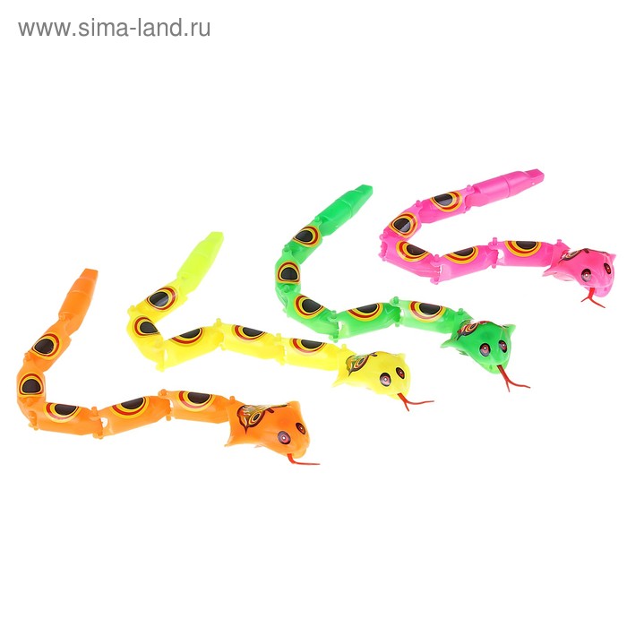 Игрушка "Кобра" с рисунком на спине, цвета МИКС - Фото 1