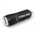 Адаптер автомобильный Carline 1хUSB 1А в прикуриватель 12,24В, цвет чёрный - фото 51489258