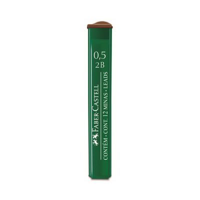Грифели для механических карандашей 0.5 мм Faber-Castell Polymer 2В 12 штук футляр