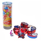 Хлопушка поворотная "Поздравляем, улыбок, счастья!" конфетти, фольга, серпантин, 11 см - Фото 1