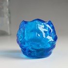 Подсвечник "Снежок" 6,5х7,5 см СИНИЙ - фото 805990495
