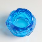 Подсвечник "Снежок" 6,5х7,5 см СИНИЙ - фото 805990496