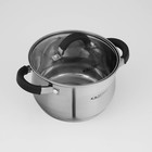 Набор посуды «Ирида», 3 предмета: кастрюли 2,9 л, 3,9 л, ковш 1,9 л, капсульное дно, крышки - фото 8340708