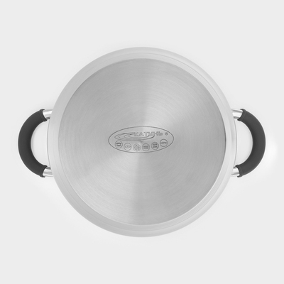 Кастрюля Катунь «Ирида», 5.2 л, d=22 см, капсульное дно, индукция, нержавеющая сталь, AISI - 201