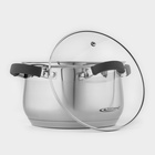 Кастрюля Катунь «Ирида», 3.9 л, d=20 см, капсульное дно, индукция, нержавеющая сталь, AISI - 201 - Фото 3