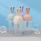 Форма для мороженого «Зайчики», 11×11×13 см, 4 ячейки, цвет МИКС - Фото 3