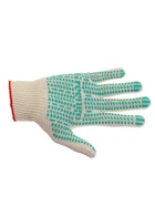 Перчатки садовые, хб, вязка 10 класс, 4 нити, размер 9, с ПВХ точками, белые, Greengo - Фото 11