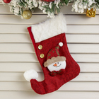 Носок для подарков "Помпошка" 15*18 см, снеговик - Фото 1