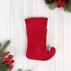 Носок для подарков "Помпошка" Дед Мороз, 15х18 см, микс - фото 8340809