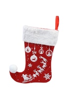 Носок для подарков «Волшебство. Оленья упряжка», 18×25 см, красный - Фото 4