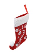 Носок для подарков «Волшебство. Оленья упряжка», 18×25 см, красный - Фото 5