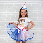 Карнавальный набор «Праздник», 2 предмета: ободок, юбка двухслойная, 3-5 лет, цвет бело-синий - Фото 1