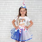 Карнавальный набор «Праздник», 2 предмета: ободок, юбка двухслойная, 3-5 лет, цвет бело-синий - Фото 2