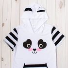 Комплект женский (футболка с капюшоном, шорты) Панда-2 цвет белый, р-р 50 - Фото 4