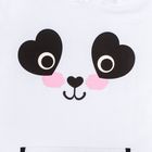 Комплект женский (футболка с капюшоном, шорты) Панда-2 цвет белый, р-р 50 - Фото 5