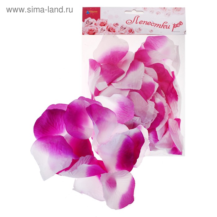 Лепестки роз, цвет бело-фиолетовый - Фото 1