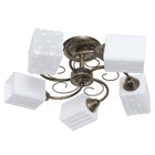 Люстра "Трейси" 5 ламп E27 60 Вт коричневый 55х55х20 см. - Фото 1