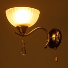 Бра "Лаура" 1 лампа E27 60 Вт античная бронза 28,5х17х21,5 см. - фото 23602408