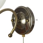 Бра "Лаура" 1 лампа E27 60 Вт античная бронза 28,5х17х21,5 см. - фото 23602409