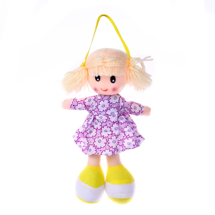 Мягкая игрушка «Кукла», в ситцевом платье, с хвостиками, цвета МИКС - фото 1905310664