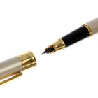 Ручка подарочная, перьевая, в кожзам футляре, золотистый, «Люксор» - Фото 5