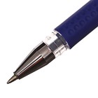 Набор гелевых ручек 12 штук, 0.5 мм, синий стержень LANCER, прозрачный корпус, с резиновым держателем - фото 24465250