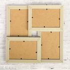 Фоторамка пластик на 4 фото 10х15 см "Серый грифель" 32х31,8 см - фото 803942793