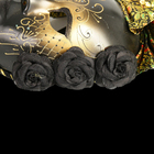 Маска интерьерная "Венецианская. Коломбина" чёрная с золотом 50х35х14 см - Фото 3