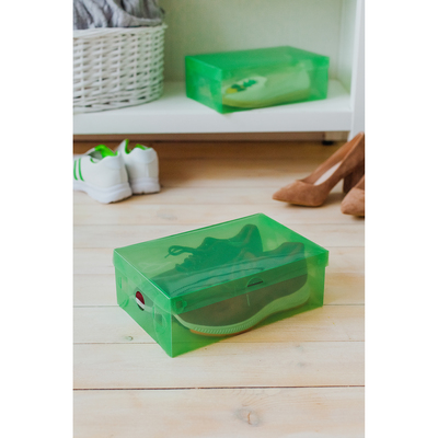 Короб для хранения 18х28х10 см "Моно" цвет зеленый