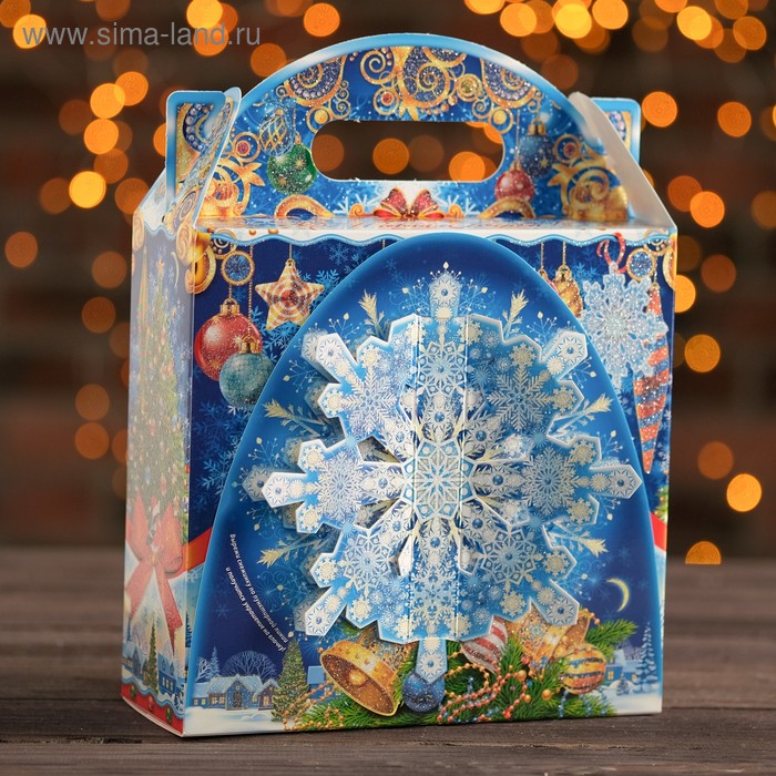 Подарочная коробка "Встреча", с игушкой на ёлку, 20,7 х 8 х 20 см - Фото 1