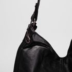 Сумка женская, отдел с перегородкой на молнии, наружный карман, цвет чёрный - Фото 4
