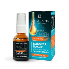 Масло Booster Novosvit Real MEN "усилитель роста густой бороды" macadamia oil, 25 мл