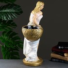 Фигура с кашпо "Девушка с корзиной" персик / золото, 1л / 30х64х32см - Фото 3