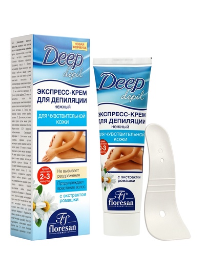 Экспресс-крем для депиляции Floresan Deep Depil нежный, для чувствительной кожи, 100 мл