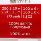 Пряжа "Деревенская" 100% полугрубая шерсть 250м/100гр (478-Защитный) - Фото 4