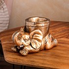 Кашпо "Слон с горшком'', бронзовое, гипс, 0.5 л, микс - Фото 3