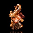 Копилка "Слон с деньгами", глянец, бронзовая, 24 см, гипс, микс - Фото 1
