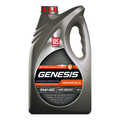 Моторное масло Лукойл Genesis Armortech 5W-40, 5 л 1607013