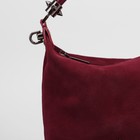 Сумка женская на молнии, 1 отдел, наружный карман, длинный ремень, цвет бордовый - Фото 4