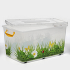 Контейнер для хранения с крышкой «Hide box. Трава», 50 л, 60×38×31 см, на колёсиках, МИКС - Фото 2