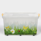 Контейнер для хранения с крышкой «Hide box. Трава», 50 л, 60×38×31 см, на колёсиках, МИКС - Фото 4