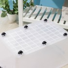 Контейнер для хранения с крышкой, 50 л, 61×39×32 см, на колёсиках, прозрачный - Фото 7