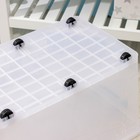 Контейнер для хранения с крышкой, 50 л, 61×39×32 см, на колёсиках, прозрачный - Фото 8