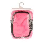 Комплект ZEBRA, меховые накидки 2 шт + оплетка руля, расцветка "Розово-черный" - Фото 4