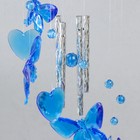 Музыка ветра пластик "Бабочки и сердечко-зеркало" 4 трубки 11 элементов 75 см - Фото 3