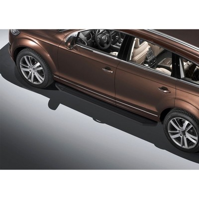 Порог-площадка "Premium-Black" RIVAL, Volkswagen Touareg 2010-2018, Audi Q7 2009-2015, с крепежом, A193ALB.5801.3