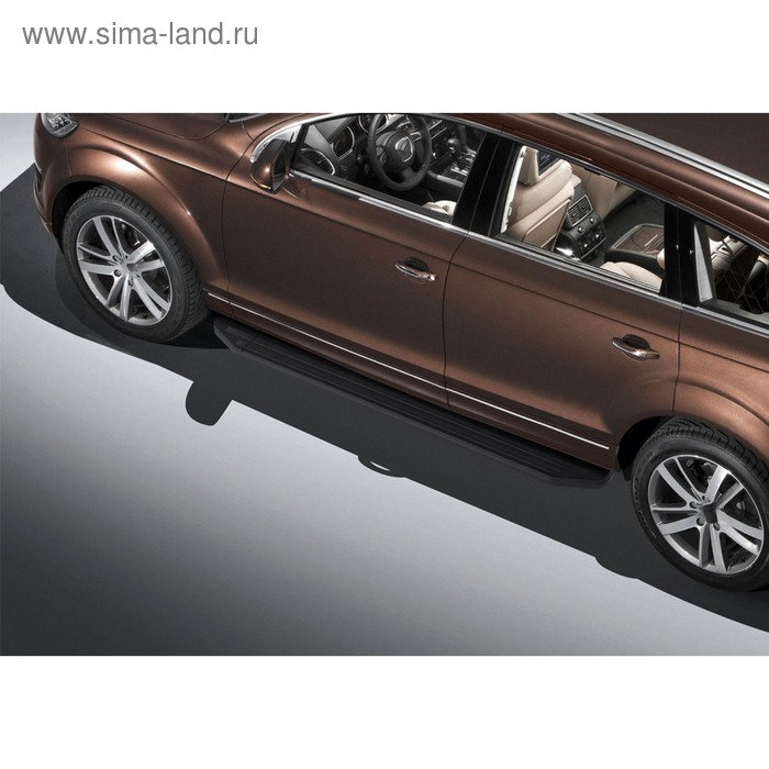 Порог-площадка "Premium-Black" RIVAL, Volkswagen Touareg 2010-2018, Audi Q7 2009-2015, с крепежом, A193ALB.5801.3 - Фото 1