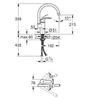 Смеситель для мойки GROHE Eurosmart, высокий излив - Фото 2